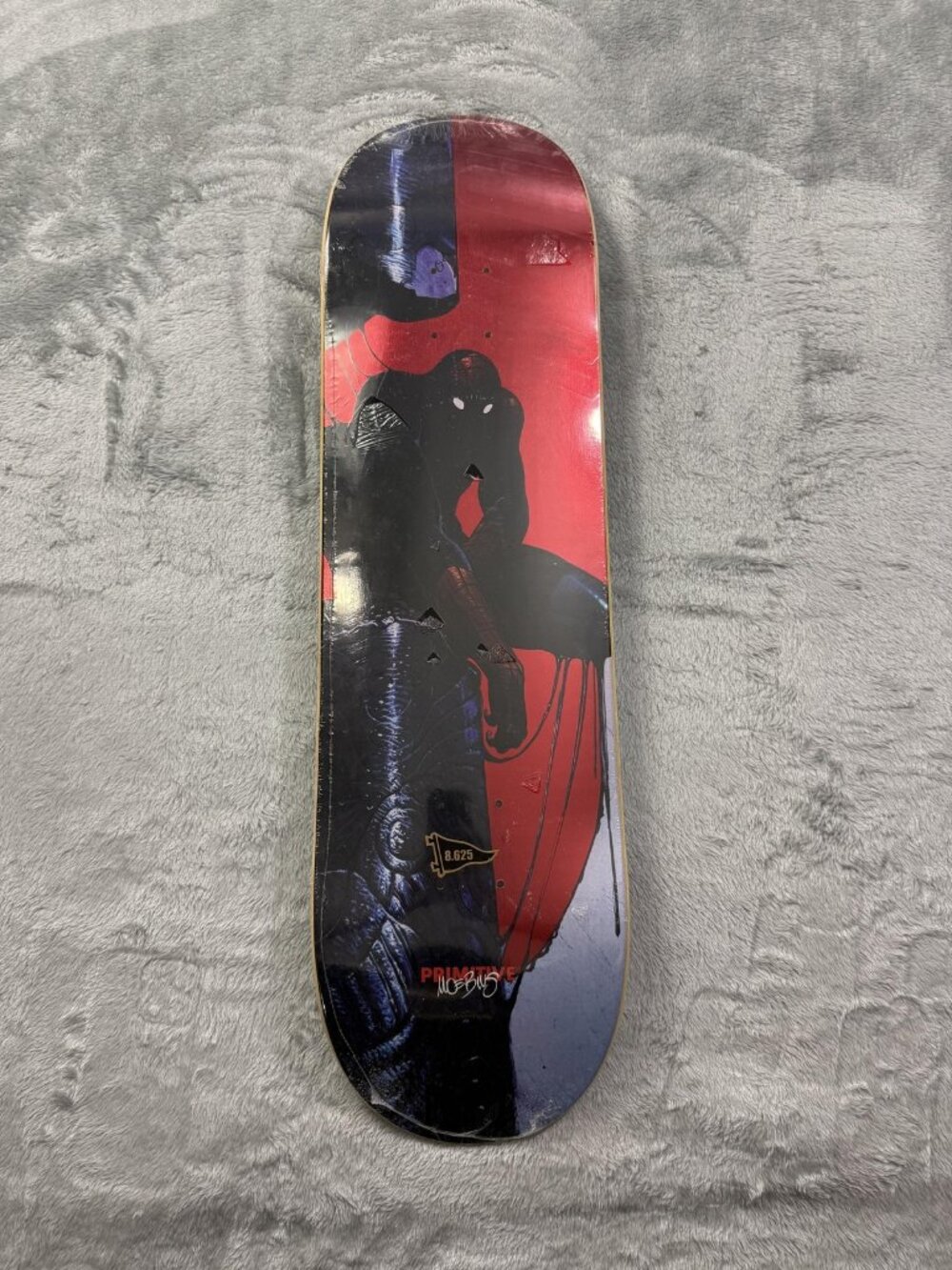 New Primitive Robert Neal Spider-Man Moebius Skateboard Deck 8.625 Red Marvel